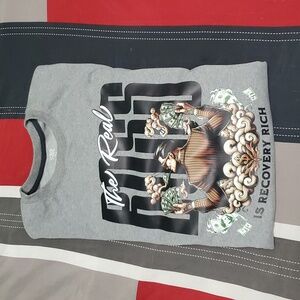 The Real Boss Is Recovery Rich gray sweat outfit Large